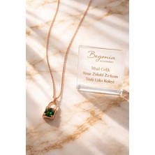 Begonia Accessories Ithal Çelik Rose Gold Kolye Zincir Set Figürlü Zirkon Taşlı Paslanmaz Kararmaz Unisex 45CM+5CM Boy - 9