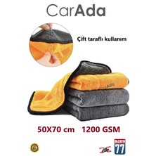 Carada Profesyonel Mikrofiber Oto Kurulama ve Temizlik Havlusu 1200 Gsm / 50CMX70CM