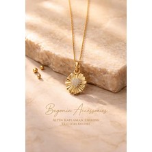 Begonia Accessories Ithal Çelik Altın Kaplama Kolye Zincir Set Figürlü Zirkon Taşlı Paslanmaz Kararmaz Unisex 45CM+5CM Boy - 12