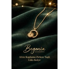 Begonia Accessories Ithal Çelik Altın Kaplama Kolye Zincir Set Figürlü Zirkon Taşlı Paslanmaz Kararmaz Unisex 45CM+5CM Boy - 22