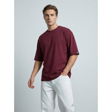 Sparrow Unisex Oversize Fit %100 Pamuk Tok Kumaş Bisiklet Yaka Basic Tişört