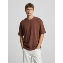 Sparrow Unisex Oversize Fit %100 Pamuk Tok Kumaş Bisiklet Yaka Basic Tişört