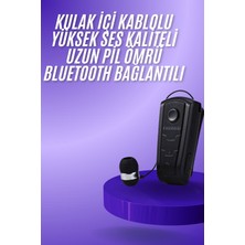 Makaralı Bluetooth Kulakiçi Yaka Kulaklığı Kablosuz Kulaklık