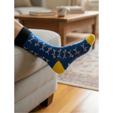 Aksu Çorap French Mini Bulldog Desenli Renkli Soket Çorap