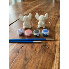 Mynivora Sevgiliye Çiftli Anahtarlık Boyama Seti  – 2 Figür 4 Renk Boya 2 Fırça