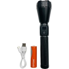 Calperia 60W Güçlü LED El Feneri 6000 Lümen Uzun Mesafe Aydınlatma Seti - Lisinya