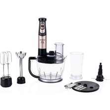 Arnica GH21802 Diva Trend Pro Rendeli El Blender Seti Rose Şeffaf Hazne Kapak