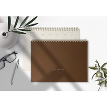 Fark Tanıtım Aylık Spiralli Tarihsiz Planlayıcı - 110GR Ivory Kağıt, 21X29.7 Cm, 24 Yaprak, Boş Arka
