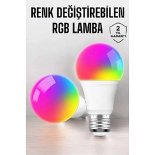 Belle Fusion Mey Ithalat® Renk Değiştirebilen Rgb Işıklı LED Ampul A+Enerji 15 Watt LED Işık