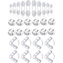 Orret Home 10 Adet Dolap Kilidi,12 Adet Priz Kapağı,8 Adet Köşe Koruyucu,çocuk Güvenliği,bebek Ekipm