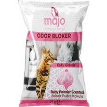 Majo Bebek Pudra Kokulu Doğal Kedi Kumu Koku Giderici Temizleyici