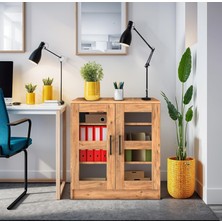 DSD104-C 2 Cam Kapaklı Ceviz Dosya Dolabı