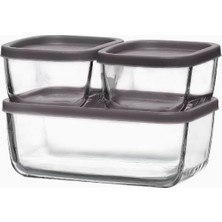 Cube 3'lü Saklama Kabı