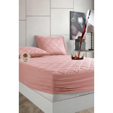 Pudra Kapitone Sıvı Geçirmez Yatak Koruyucu Fitted Alez ÇARŞAF%100 Pamuk 160X200