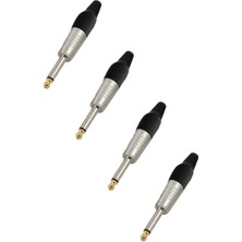 Hepa Merz SFC-M63-4X 6.35MM Mono Jack Gitar Jack Erkek Jak (4 Adet)