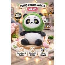 Trust Store Peluş Panda Ayıcık 25 cm Kapüşonlu Sevimli Panda Oyuncak