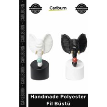 Carlburn #büst Gücü Şansı Temsil Eden El Işçiliği Detaylı Doku Polyester Özel Tasarım Polyester Fil Büstü