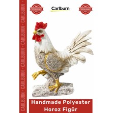 Carlburn #figür El Işçiliği Handmade Dokulu Dayanıklı Rustik Ofis Ev Dekor Özel Tasarım Polyester Horoz Figür