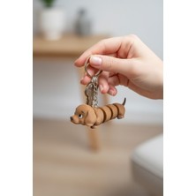 Pazarois Sevimli Köpek Figürlü Hareketli Anahtarlık