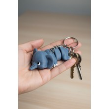 Pazarois Fil Figürlü Hareketli Anahtarlık