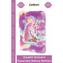 Carlburn #defter Rengarenk Masalsı A5 Boyut Çocuk Genç Günlük Notlar Çiçekli Unicorn Tasarımlı Hatıra Defteri