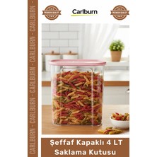 Carlburn #saklamakabı Mutfak Düzeni Gıda Saklama Kuru Gıda Şeffaf Kapaklı Dayanıklı 4 Lt Erzak Saklama Kabı