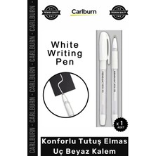 Carlburn #kalem Siyah Yapraklı Defter Akışkan Mürekkep Mükemmel Yazım Konforlu Tutuş Elmas Uç Beyaz Kalem