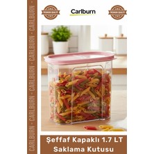 Carlburn #saklamakabı Mutfak Bakliyat Kuruyemiş Makarna Un Kuru Gıda Şeffaf Kapaklı Erzak 1.7 Lt Saklama Kabı