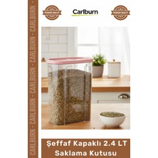 Carlburn #saklamakabı Mutfak Düzeni Kuru Gıda Bakliyat Şeffaf Pratik Depolama 2.4 Lt Şık Erzak Saklama Kabı