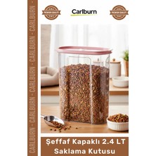 Carlburn #mamakutusu Kedi Köpek Kuru Mama Saklama Şeffaf Kapaklı Düzenli Pratik 2.4 Lt Mama Saklama Kutusu