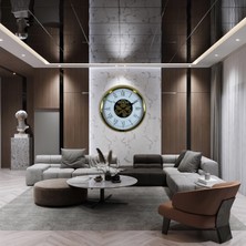 Aylina Mey Ithalat® Luxury Gold 60 cm Çarklı Duvar Saati