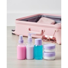 Novytech 5 Parça Şeffaf Seyahat Kozmetik Seti 30 ml - Lisinya