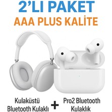 TEKNO Kulak Üstü ve Pro2 A Plus Kulak Içi Ios & Android Uyumlu Kablosuz Bluetooth Kulaklık Paketi