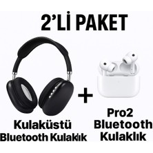 TEKNO Kulak Üstü ve Pro2 A Plus Kulak Içi Ios & Android Uyumlu Kablosuz Bluetooth Kulaklık Paketi