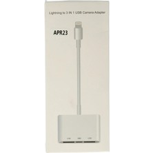 Aylina Mey Ithalat®  APR23 Iphone Otg 3in1 - Beyaz