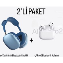 TEKNO Kulak Üstü ve Pro2 A Plus Kulak Içi Ios & Android Uyumlu Kablosuz Bluetooth Kulaklık Paketi