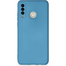 Aylina Bfs  Huawei P30 Lite Kılıf Nano Içi Kadife Silikon - Mavi
