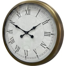 Aylina Mey Ithalat® 60 cm Eskitme Metal Retro Duvar Saati