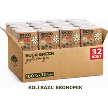 İsmiyle Al Ecco Green Yeşil Dünya Peçete 100’LÜ 32 Paket Koli Ekonomik Toplu Satış