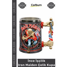 Carlburn #kupa Paslanmaz Çelik Dayanıklı Çay Kahve Su Bardak Uzun Ömürlü Ince Işçilik Iron Maiden Çelik Kupa