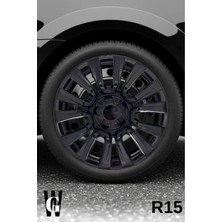 Whigor Renault Clio 3 15 Inç Jant Kapağı (4 Adet) Siyah S107