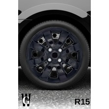 Whigor Ford Escort 15 Inç Jant Kapağı (4 Adet) Siyah S102