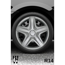 Whigor Peugeot 207 14 Inç Jant Kapağı (4 Adet) Gri G103