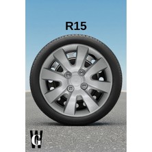 Whigor Renault R 9 Broadway 15 Inç Jant Kapağı (4 Adet) Gri G102