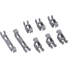 Süppürge Bosch Ile Uyumlu SMU50E25AU Bulaşık Makinesi Katlanır Tabaklık Klips Seti - 00611472, Siemens Için