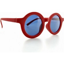 MiraLive Kids Güneş Gözlüğü Kırmızı Yuvarlak Çerçeve Uv 400 Korumalı Ce Belgeli Çocuk Güneş Gözlüğü