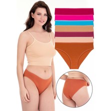 Sensu Kadın Pamuklu Slip Karışık Renkler 7'li Külot - KTS1079