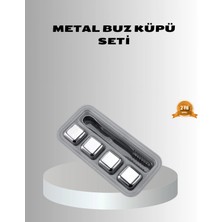 Paslanmaz Metal Buz Küpleri Seti Klipsli Sulandırmadan Soğutma Özellikli
