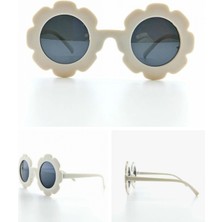 MiraLive Kids Güneş Gözlüğü Beyaz Papatya Çerçeve Uv 400 Korumalı Ce Belgeli Güneş Gözlüğü Unisex