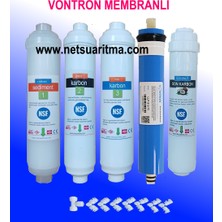 Netsu -Nsf- vontron Membranlı-İhlas Aura Cebilon Plus, Silver, Platinum uyumlu Su arıtma Cihazı Filtresi,5'li Filtre Seti